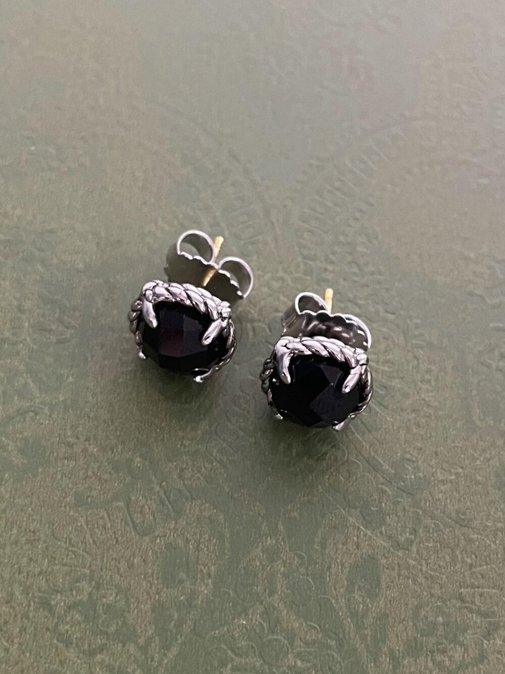 David Yurman Petite Chatelaine® Stud Earrings in Sterling Silver with Black Onyx